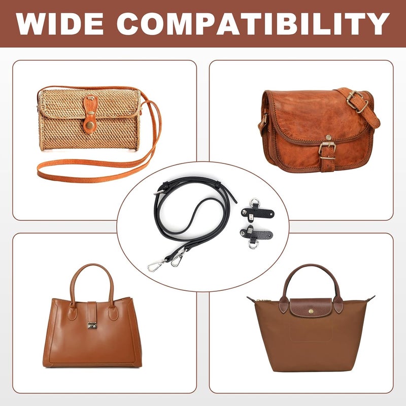 dadop Strap Kit Compatible with Longchamp Mini Bags - Leather Adjustable Purse Straps for Women's Mini Shoulder Bag - Image 5